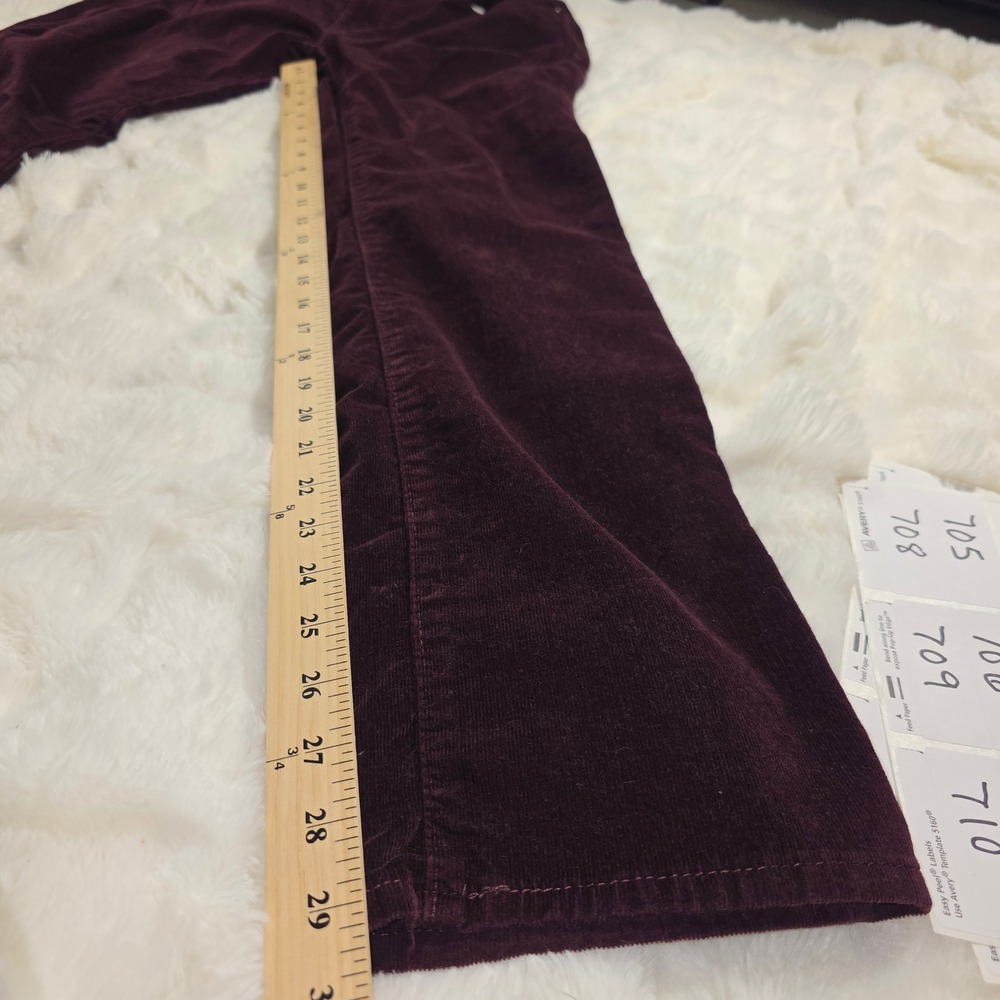 Levi's 505 Corduroy Pants Women 10M W30 L32 Burgundy Excellent Straight Leg - Picture 5 of 13
